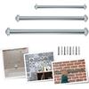 Parpyon® Corrimano a muro maniglia appoggio passamano in Alluminio a parete Scale, Bagno, Doccia, Cucina, maniglione bagno - porta asciugamani 100% prodotto Italiano (100cm, Cromato)