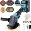 POYHKFD Smerigliatrice angolare senza fili,Professional Smerigliatrice angolare 125mm con 1 batteria 4.0Ah,6 velocità regolabili,Motore Brushless, adatto per la macinazione, la lucidatura e il taglio (a)