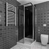 WALLando Rivestimento parete doccia | 200 x 100 cm | nero | Pannello a parete per doccia