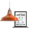 LEDSone Lampada a sospensione industriale da soffitto, paralume giallo a forma di fessura da fienile retrò per lampade a sospensione da soffitto (Arancia)