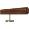 TIBU - Corrimano in legno di noce, corrimano per scale, maniglia in legno dritta, supporto in acciaio inossidabile, lunghezza 30-500 cm in un unico pezzo/per esempio lunghezza 60 cm con 2 supporti
