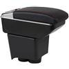 OYHCM Bracciolo centrale per VW Polo 9N 3 2002-2009,Portabicchieri | Per VW Polo Bracciolo, Portabicchieri pieghevole, Doppio vano portaoggetti, Coperchio scorrevole, Pelle PU