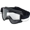 Custom Chrome Occhiali Goggle Biltwell Moto 2.0 Bolts Black/White Nero/Bianco Lente Trasparente Fascia Elastica Stile Cafè Racer Biker