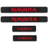 XJDP 4 Pezzi Battitacco Auto per NIS-san Navara, Esterno Battitacco Protezione Plates, Protezioni Del Pedale Dello in Fibra di Carbonio, Pedale Benvenuto Decorativi Adesivi Accessori