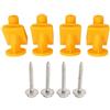 Jadeshay 8 Clip per Viti Base Motore, Clip di Montaggio Sottoscocca Gialle Sostituzione Viti M4x2 per Modelli Smart Fortwo W450 W451