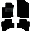 QUEMAR Tappetini Auto per Citroen C1 2005-2013, Bordo Nero, 0 Ricami | Kit Tappeti Moquette e Gomma su Misura / Set 2 Anteriori + 2 Posteriori / Ricami e Colori Personalizzati / Antiscivolo