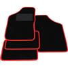 Somer Car Kit Tappetini Auto compatibili con Fiat Tipo 1988-1995 | Set Tappeti in Moquette, Tappeto auto su misura, bordo rosso