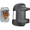 PROMOLINK Copertura specchietto + indicatore di direzione destro specchietto retrovisore esterno tappo lato passeggero + indicatore di direzione compatibile con Peugeot Boxer Fiat Ducato Citroën