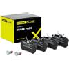 RIDEX PLUS 402B0012P Set d'assale Kit pastiglie freni Posteriore con bulloni pinza freno Compatibilità con FORD Fiesta Mk6 Hatchback JA8, JR8