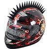 Dmax.italia CRESTA PER CASCO Helmet Mohawk SAW BLADE RACING MOTOCROSS Biker Ski Snowboard (Nero)