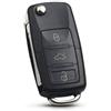 MultiAccesorios - Involucro per Chiave per Auto a 3 Bottoni - Compatibile con Volkswagen, Skoda e altri | Sostituzione per Bora, Beetle, Golf. con Presa a Batteria. Bottoni per Aprire, Chiudere e