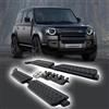 Wusecssy Pedane laterali fisse per Land Rover Defender 110 130 2020-2024 2025 2026 L663 4porte, 2 pedane laterali fisse per pedaliera laterale, accessori per auto, colore nero (stile granuli opaco)