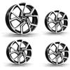 Generico Elite 4 Cerchi in lega per Golf 5 6 7 8, 18 pollici, Nero, Alluminio, Diamantato, Compatibili con Autovettura, Golf, Accessorio, Ruota