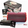 B&S Kit Filtro Aria Sportivo Aspirazione Rigenerabile Lavabile FB543/08 con Profumatore Interni