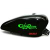 Pimastickerslab Kit 2 adesivi moto serbatoio CAFE RACER harley custom vintage cod. 1685 (069 VERDE FLUO, OPACO (matt_opaque))