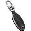 ontto Cover Guscio per Chiave Telecomando Auto Adatto per Nissan Qashqai Juke J10 J11 X-Trail T32 Kicks Tiida Pathfinder Coprichiave in Metallo Pelle Custodia Protezione Portachiavi-Nero A