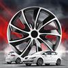 WALSER coprimozzi Aero Bicolor 15, Premio Molto Buono* set di quattro copricerchi universali cerchi, coperture del cerchione in look alluminio, copricerchi in look sportivo e moderno nero/argento