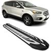 OMAC Pedane Laterali Sottoporta compatibile con Ford Kuga II ST-Line 2016-2019 Argento Nero 2 Pz