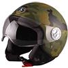AL Helmets CASCO DEMI-JET AL HELMETS MOD. 101 CAMOUFLAGE-MIMETICO VERDE MISURA M
