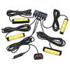 COLFULINE 4 x 6 LED Luci Stroboscopiche di Emergenza per Auto Luci Lampeggianti Impermeabili 12V 24V Lampada di Emergenza 8 Modalità IP65 Spia per Veicolo Rimorchio Caravan Trattore Camion