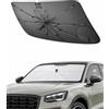 SHAOHAO Compatibile con Audi Q2 2017-2026 Parasole per auto Parasole per parabrezza Facile da riporre Maniglia con cordino Protezione UV Accessori