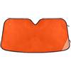 RPLIFE Parasole per parabrezza auto, colore rosso arancio, parasole pieghevole, copertura per finestrino anteriore, 130 x 59 cm