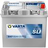 VARTA Automotive DYNAMIC SLI (D47) 12V 60Ah 540A - Batteria auto al piombo-acido per veicoli standard senza start-stop - Batteria di avviamento per fabbisogno energetico base - senza manutenzione