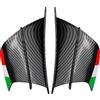 BuleVina Kit alette aerodinamiche di ricambio per moto Ducati 899 959 1198 1198S 1199 1299 Panigale V4 V4S V4R V2 Supersport S (colore: nero brillante carbonio)