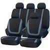 SNXLW 5 Posti Universale Coprisedili per Auto Kit per Kia Stonic YB/KX1 2018 2019 2020 2021 2022 2023 2024 Coprisedili Anteriori e Posteriori Set Completo di coprisedili,A