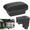 CRRYUQWWM Per Daihatsu Per Terios 2 Bracciolo Box Centrale Contenuto Box Prodotti Interni Auto Bracciolo Stoccaggio Accessori Auto Parti(C3 black white NO USB)