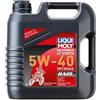 LIQUI MOLY Olio motore Motorbike 4T Synth 5W-40 Olio sintetico 100% 4 L Compatibilità con MOTO-MORINI MC SCRAMBLER, KTM MOTORCYCLES SUPERMOTO