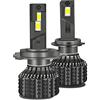 ERTYU Lampadine Per Fari A LED, 120W Led Canbus 40000LM Lampadina Per Fari A LED Turbo Per Auto 6000K, IP68 Impermeabile, Confezione Da 2,H4