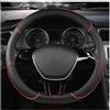 IZQLTWKR Volante Auto Coprivolanti Per Fiat 500X Per Cross/Per City Cross SUV 2018-2024+ Coprivolante Per Auto Ultrasottile In Pelle E Fibra Di Carbonio(BlackRed,O)