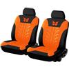 YOUCAI Coprisedili Auto per 1 Posto/2 Posti/5 Posti, Copri-Sedile per Anteriori E Posteriori Copri Poggiatesta per Sedili Anteriori Auto Coprisedile per Auto Coprisedile Universale Arancione 2 Posti