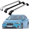 LECREA Barre Portatutto per XV e-Boxer SUV 2019-2024, Tetto Portapacchi Barra Alluminio Auto per Railing Integrati con Serratura,Black-1 Pair