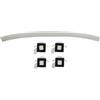 DICMIC Modanatura superiore anteriore superiore per parabrezza con clip laterale compatibile con Toyota FJ Cruiser 2007-2014 Ricambio # 75503-35010, 75503-35060-A0, bianco