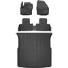 MOTOS Set di tappetini in gomma e tappetini per il bagagliaio per Ford S-Max I 2006-2014 Migliorare il comfort di viaggio con tappetino antiscivolo auto 3D- tappetini per tutte le stagioni auto, prote