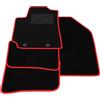 Somer Car Kit Tappetini Auto compatibili con Hyundai i10 2020-2025 | Set Tappeti in Moquette, Tappeto auto su misura, bordo rosso
