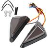 Qiilu Indicatore di direzione per motocicletta, 2 pezzi Indicatore LED triangolare a forma di L universale Indicatore di direzione per motocicletta Luci di guida(Giallo blu)