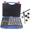 Generic Set di alesatori per sedi valvole, Kit di Riparazione Universale per valvole automobilistiche da 34 Pezzi, Strumento per lappatura valvole Motore da 22-38 mm per Testata Cilindro Moto Auto