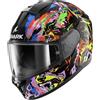 SHARK, Casco Moto Integrale RIDILL 2 RAGING BEAST Black Violet Yellow KVY, M