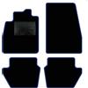 QUEMAR Tappetini Auto compatibili con Ford Puma dal 2019 anche Hybrid/Kit Tappeti Moquette e Gomma su Misura (Set 2 Anteriori + 2 Poster.)/ Ricami e Colori Personalizzati (Bordo Blu, 0 Ricami)