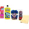 Ma-Fra, CAR WASH SHAMPOO E CERA - Guanto car wash double face- Extra Dry Panno più 7 Panni Microfibra Multiuso 30x35 cm