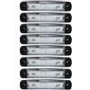 Generic 8Pcs Segnalatori Luce Ingombro Bianco 6 LED 12V Fanale Indicatore Laterale Universale Per Rimorchio Camion Camper Caravan Furgoncino