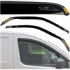 CHROMEMASTER HEKO - Compatibile con Fiat Scudo 2007-2016; Deflettori per Vetri Laterali; Anteriori; 2 pz; Deflettori d'Aria Antipioggia, Antiturbo, Oscurati, Aerodinamici; Installazione Rapida e Semplice