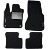 Generico Tappetini Auto per Twingo terza serie, Set di 4 Pezzi, Moquette Nera con Battitacco, Bordo Velcrato Antiscivolo (2 ricami, moquette standard 6 mm)