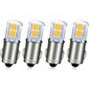 Ruiandsion 4 lampadine LED 3898 BA7S bianco caldo DC 6 V 2835 4SMD Chipset lampadine LED di ricambio per auto interni strumento cruscotto luci di avvertimento
