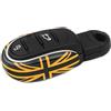 Generic Custodie per chiavi auto Coprichiavi Portachiavi compatibile con Mini Cooper dopo 2014 terza generazione F Series F54 F55 F56 F57 F60 PJ01 (Custodia per chiavi Tipo A, Union Jack oro)
