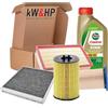kW&HP KIT TAGLIANDO 4 FILTRI (F. CARBURANTE, F. OLIO, F. ARIA, F. ABITACOLO)+ 5LT OLIO MOTORE 5W-30 PER VW GOLF 7 VII, A3, Q3, TIGUAN, TOURAN 1.6 2.0 TDI GTD