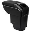 ZENVI Braccioli Compatible with Renault Dacia Captur Braccioli 2018-2019 Console Centrale Organizer Immagazzinaggio Scatola Stile Doppia Porta Utilizzabile Per Autisti Supporto Gomito (Stile Nero)